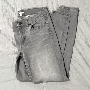 j. crew gray size 28 skinny jeans